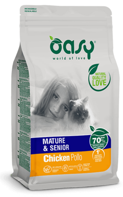Oasy Cat Lifestage Mature & Senior Chicken – сухой корм для пожилых кошек