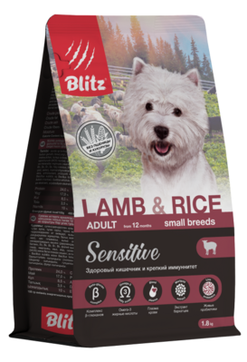 Blitz Adult Dog Small Breeds Lamb & Rice - корм для взрослых собак мелких пород
