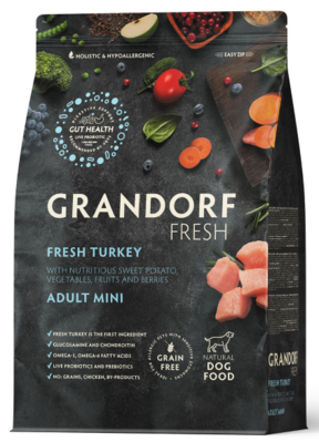 Grandorf Fresh Turkey Adult Dog Mini - сухой корм для взрослых собак мелких пород