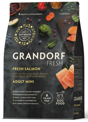 Grandorf Fresh Salmon Adult Dog Mini - сухой корм для взрослых собак мелких пород