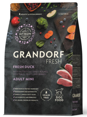 Grandorf Fresh Duck Adult Dog Mini - сухой корм для взрослых собак мелких пород