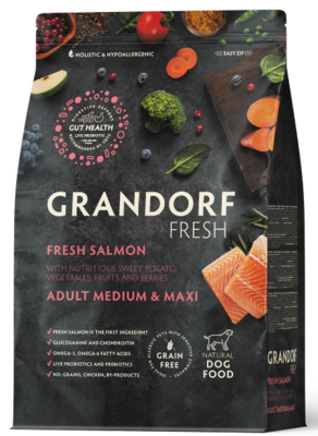 Grandorf Fresh Salmon Adult Dog Medium & Maxi - сухой корм для взрослых собак средних и крупных пород