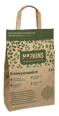 Napkins комкующийся бентонитовый наполнитель для кошачьего туалета