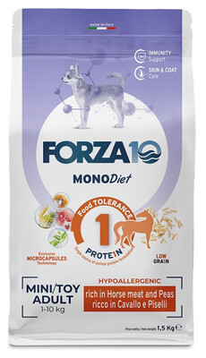 Forza10 MonoDiet Mini & Toy Adult Horse meat with Peas / Cavallo con Piselli - сухой корм для взрослых собак мелких и миниатюрных пород