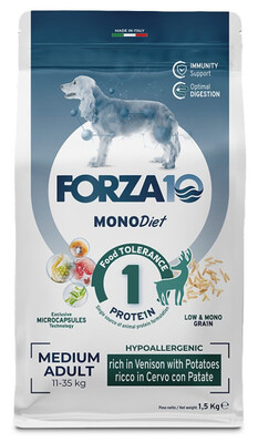 Forza10 MonoDiet Adult Medium Vension with Potatoes / Cervo con Patate - сухой корм для взрослых собак средних пород